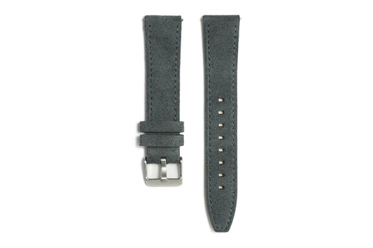 Stallone Dark Grey Suede Watch Strap