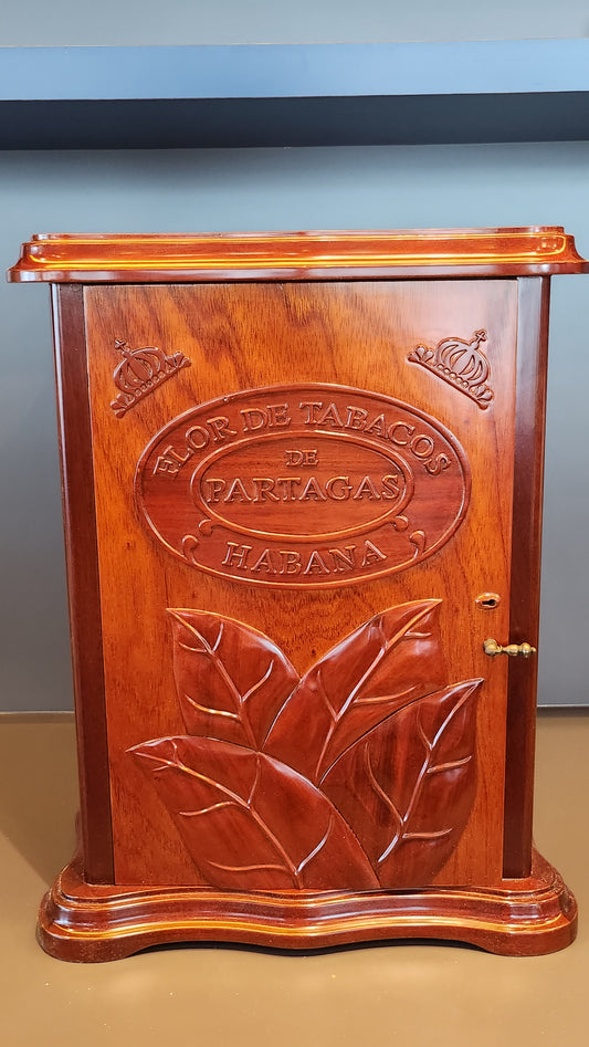 Partagás Front Door Humidor (Carved Leaves)
