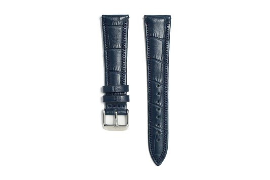 Grotta  Watch Strap Blue  Matte Large Scale Croco