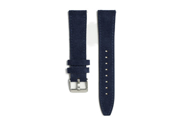 Stallone Navy Suede Watch Strap