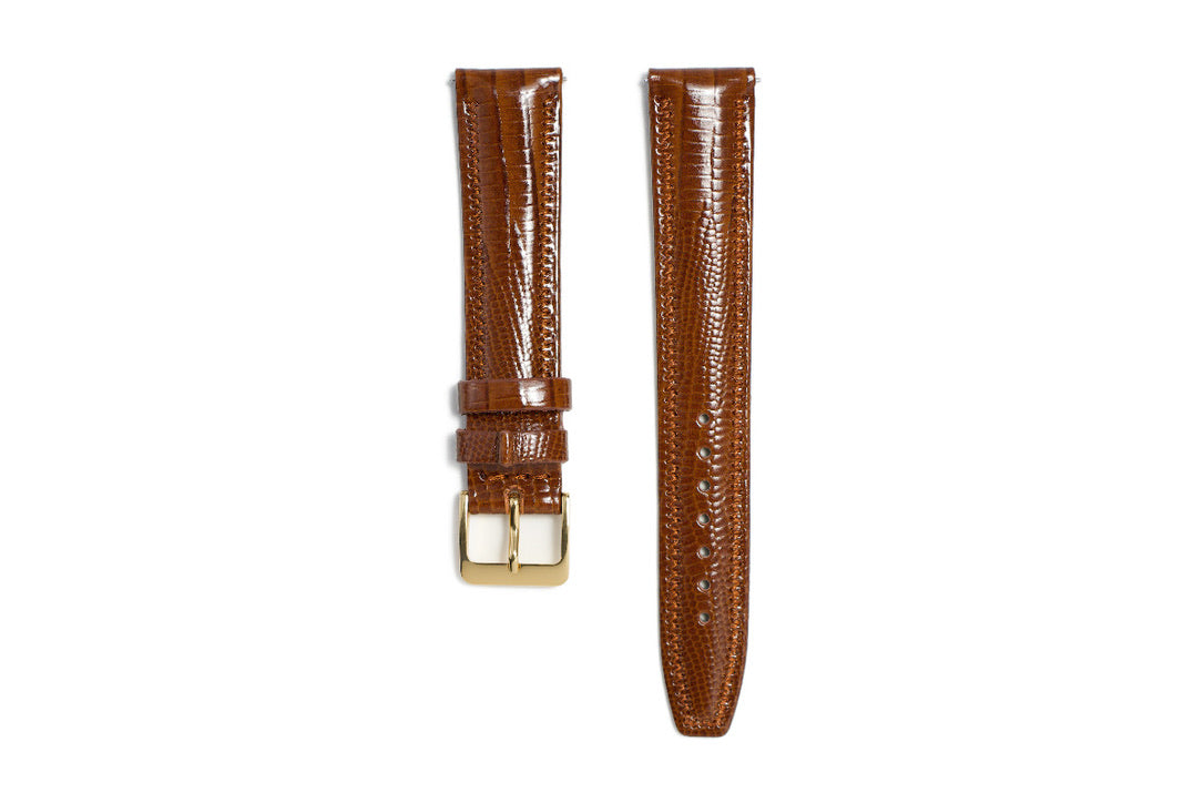 Kennedy Brown Aligator Glossy Watch Strap