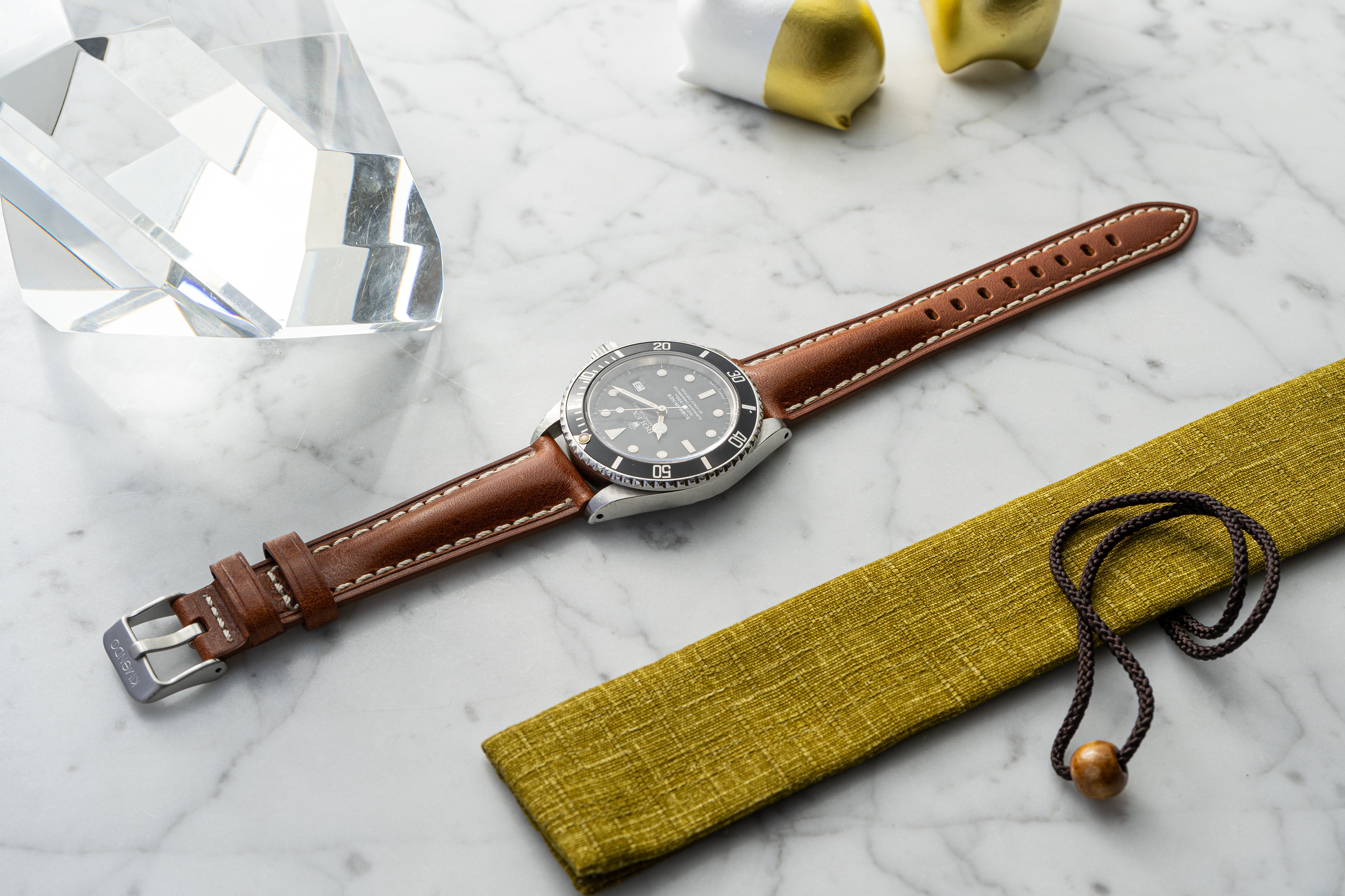 20mm Chocolate Classic Leather Watch Straps | Cooper Series by Kimondo