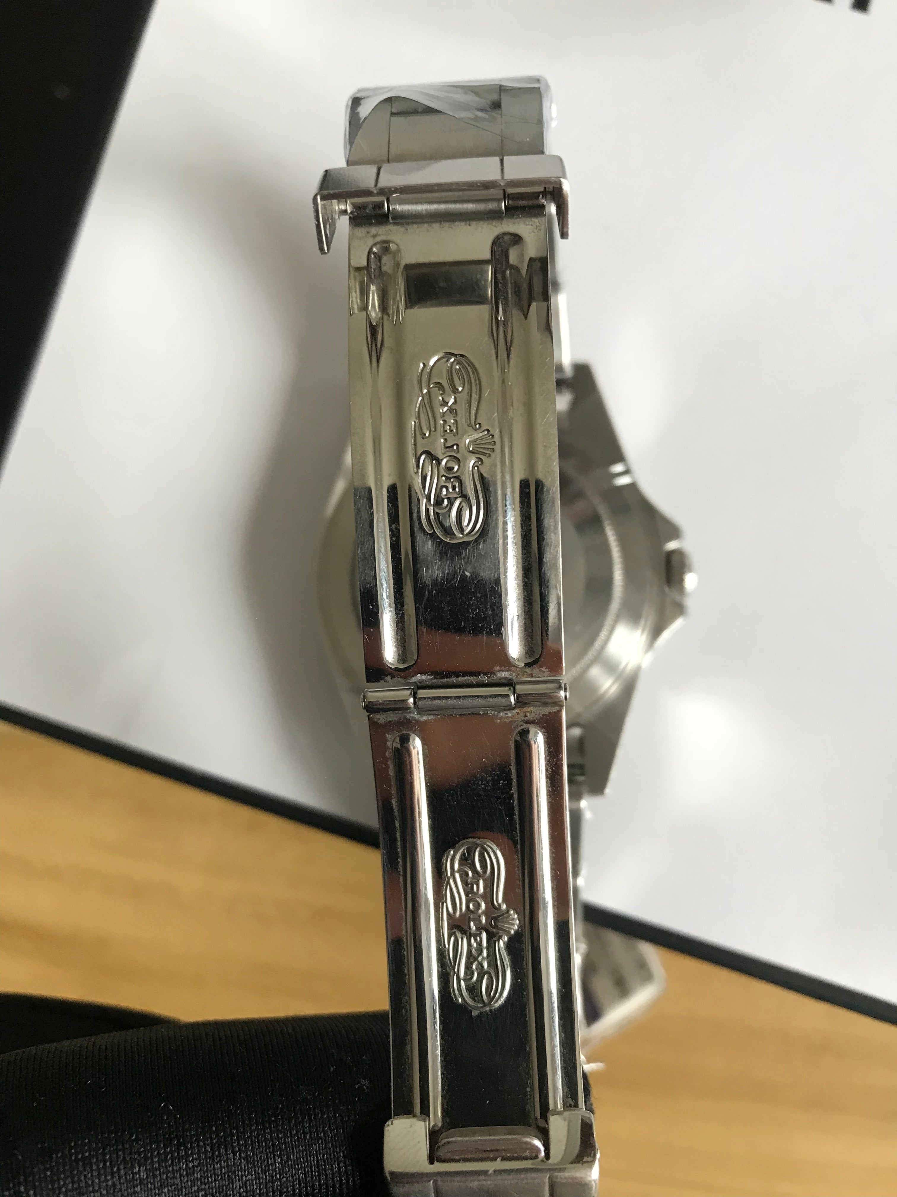 ROLEX GMT-MASTER II 16710 COKE STICK DIAL Z561XXX SERIAL OP11 CLASP UN